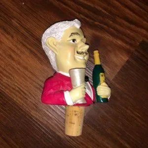Noritake Waiter/Butler Figural Wine Bottle Topper Stopper